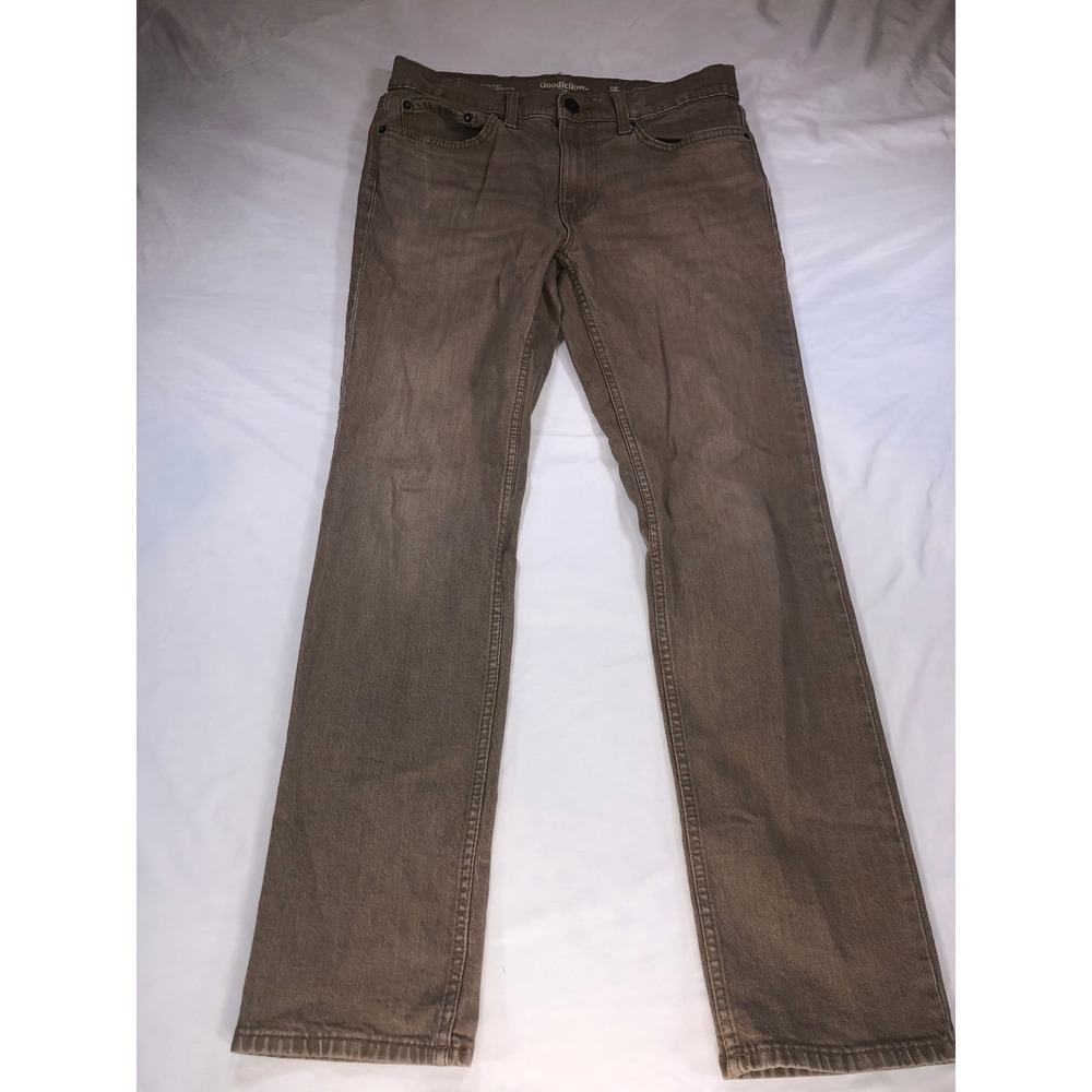 Goodfellow & Co Mens‎ Slim Fit Total Flex Jeans Brown 30x30 Cotton Stretch